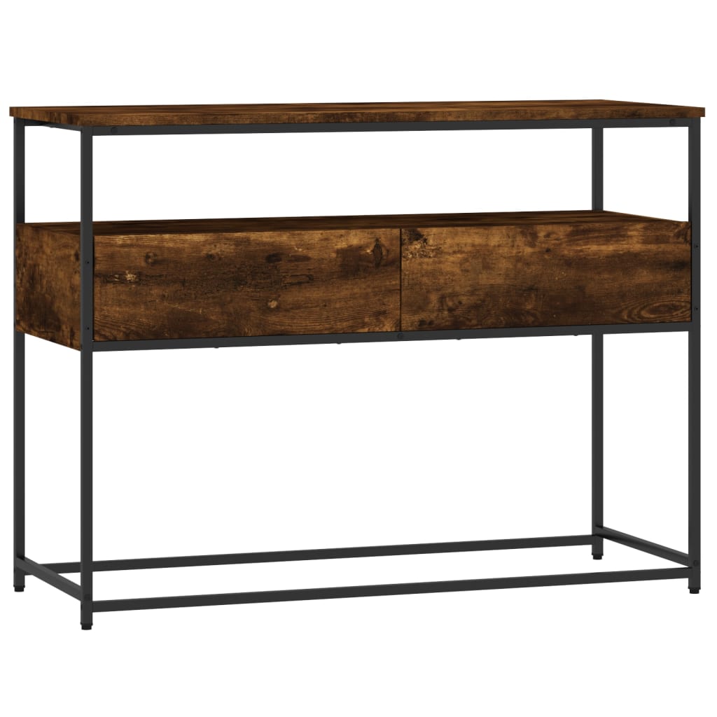 Konsolbord røget eg 100x40x75 cm træmateriale