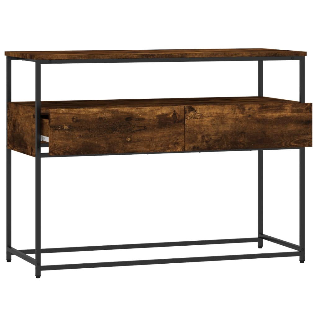 Konsolbord røget eg 100x40x75 cm træmateriale