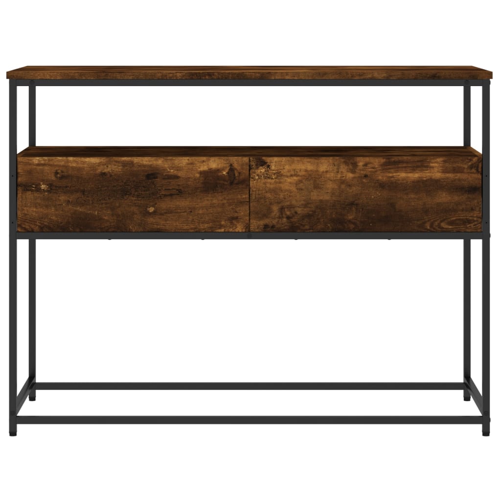 Konsolbord røget eg 100x40x75 cm træmateriale