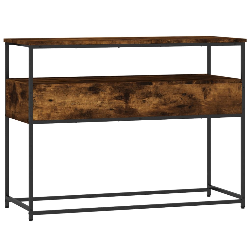 Konsolbord røget eg 100x40x75 cm træmateriale