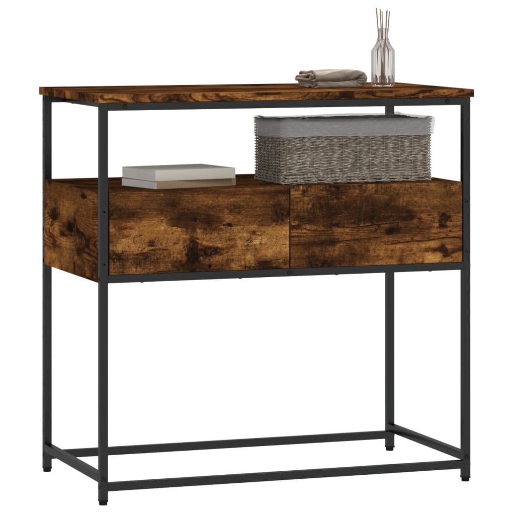 Konsolbord røget eg 75x40x75 cm træmateriale