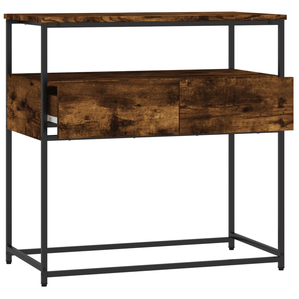 Konsolbord røget eg 75x40x75 cm træmateriale