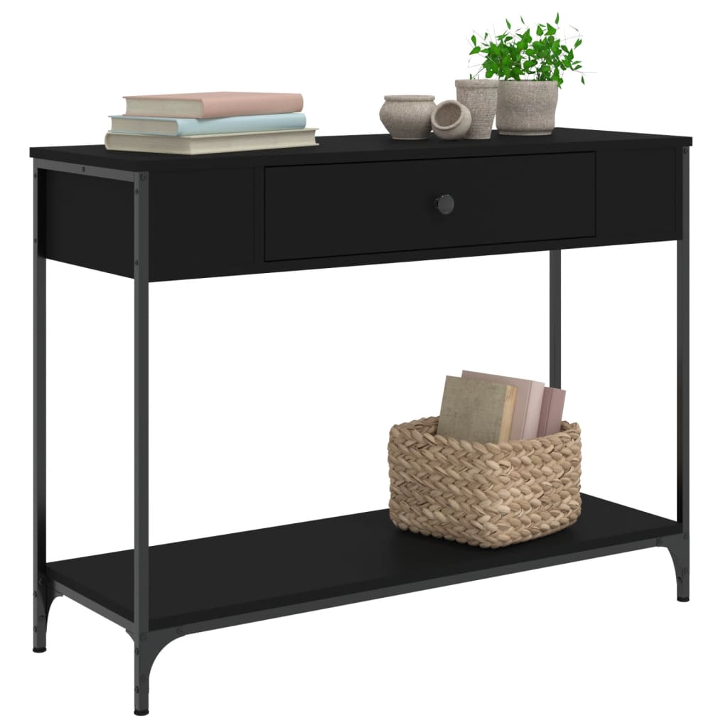 Konsolbord Sort 100x34,5x75 cm Træmateriale