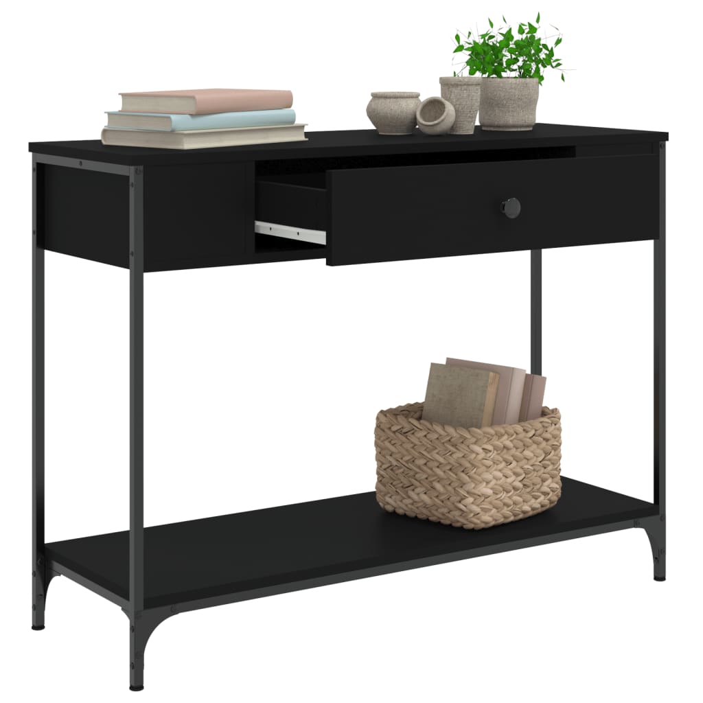 Konsolbord Sort 100x34,5x75 cm Træmateriale
