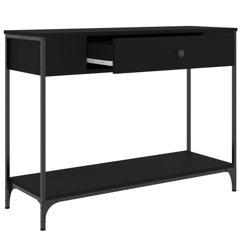 Konsolbord Sort 100x34,5x75 cm Træmateriale