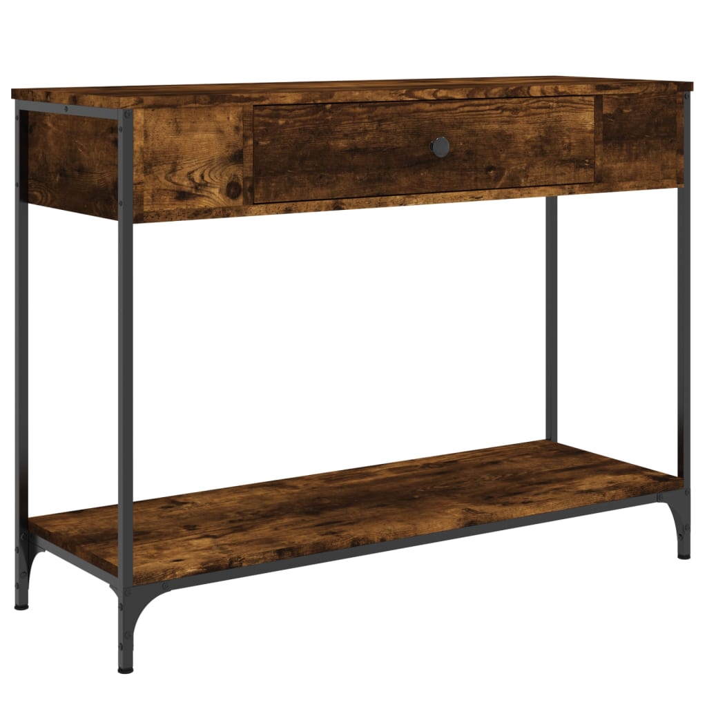 Konsolbord røget eg 100x34,5x75 cm træmateriale