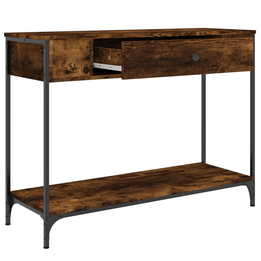 Konsolbord røget eg 100x34,5x75 cm træmateriale