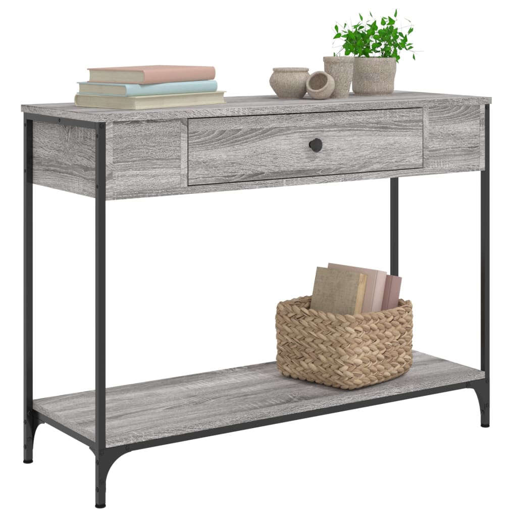 Konsolbord Grå Sonoma 100x34,5x75 cm Træmateriale