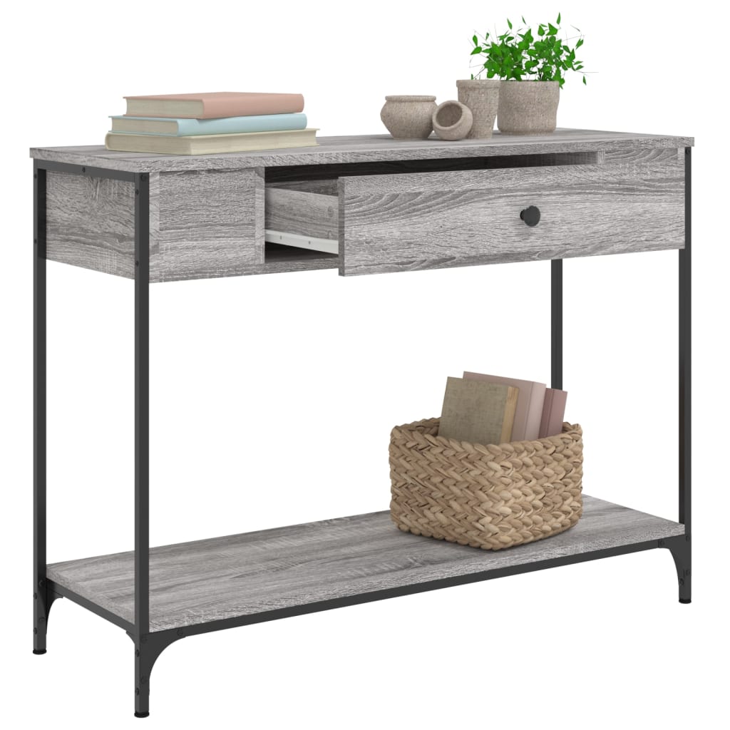 Konsolbord Grå Sonoma 100x34,5x75 cm Træmateriale