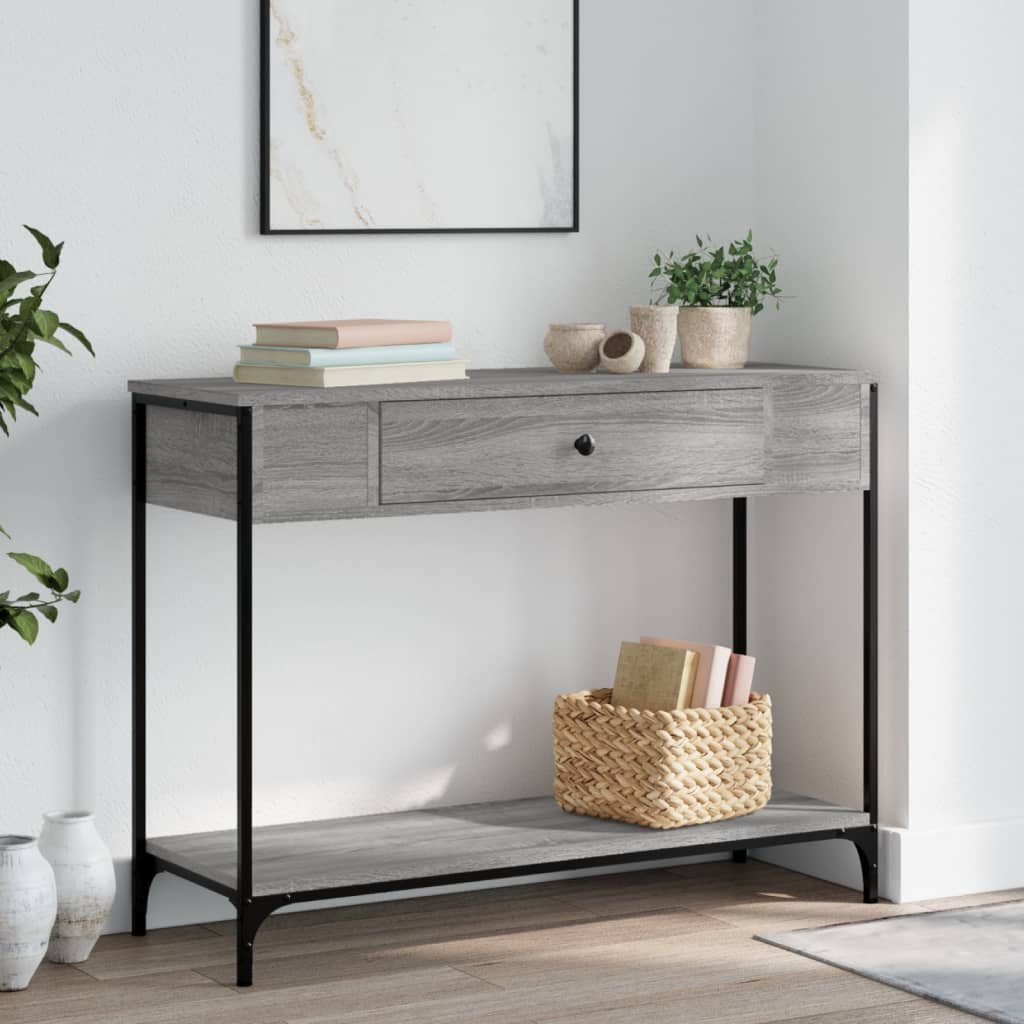 Konsolbord Grå Sonoma 100x34,5x75 cm Træmateriale