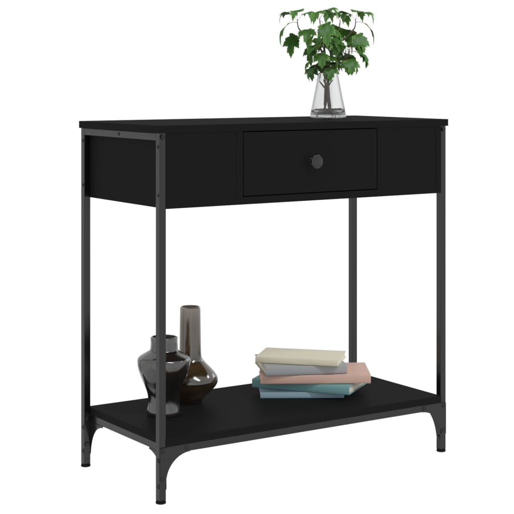 Konsolbord Sort 75x34,5x75 cm Træmateriale