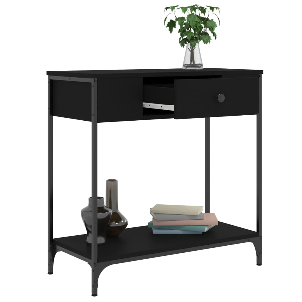 Konsolbord Sort 75x34,5x75 cm Træmateriale