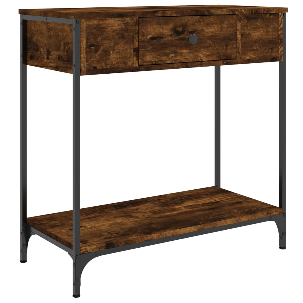 Konsolbord røget eg 75x34,5x75 cm træmateriale