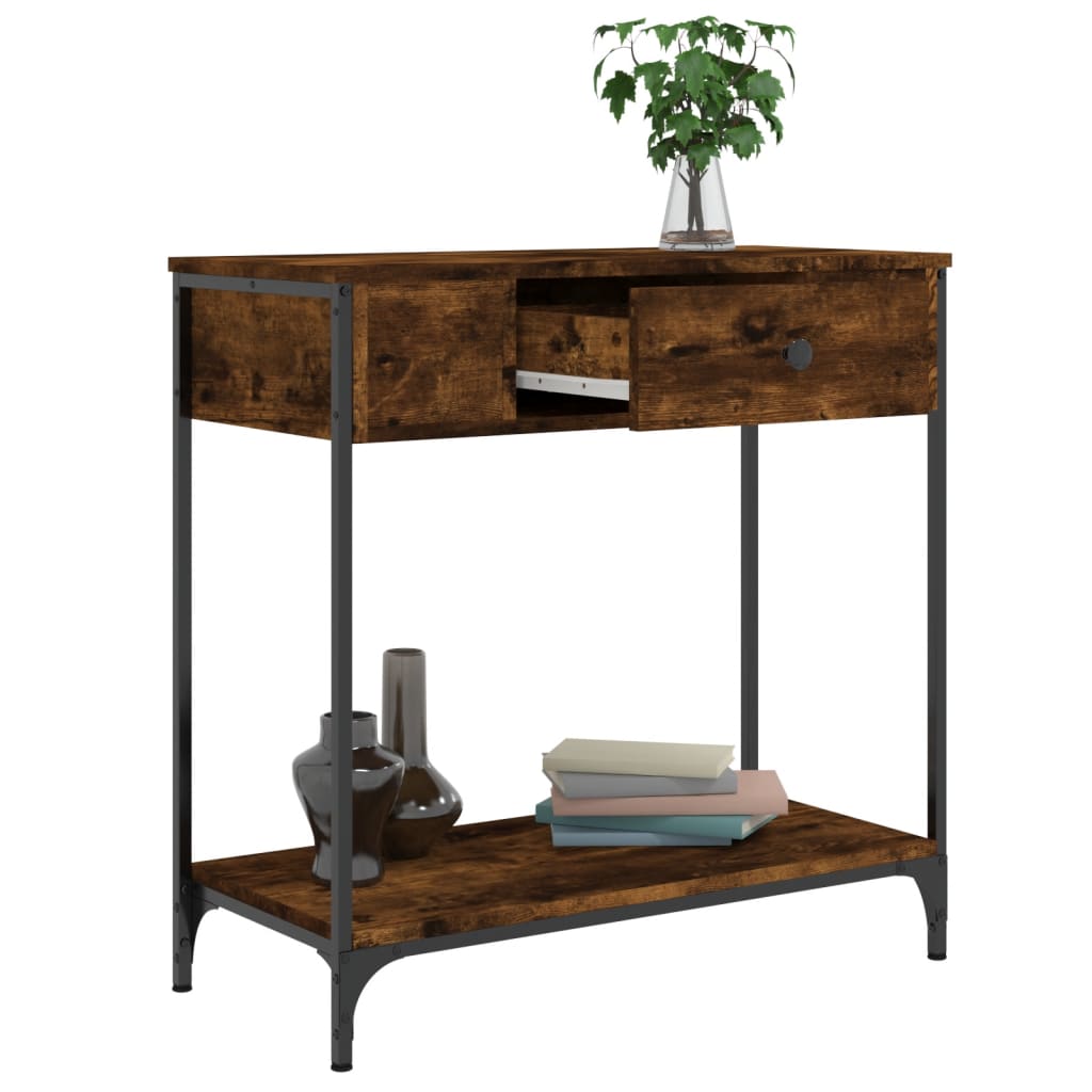 Konsolbord røget eg 75x34,5x75 cm træmateriale