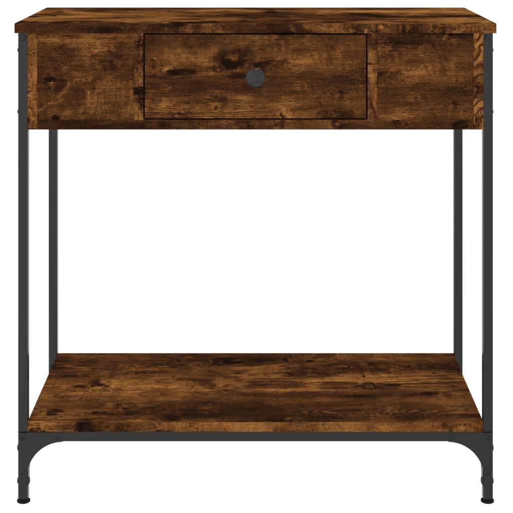 Konsolbord røget eg 75x34,5x75 cm træmateriale
