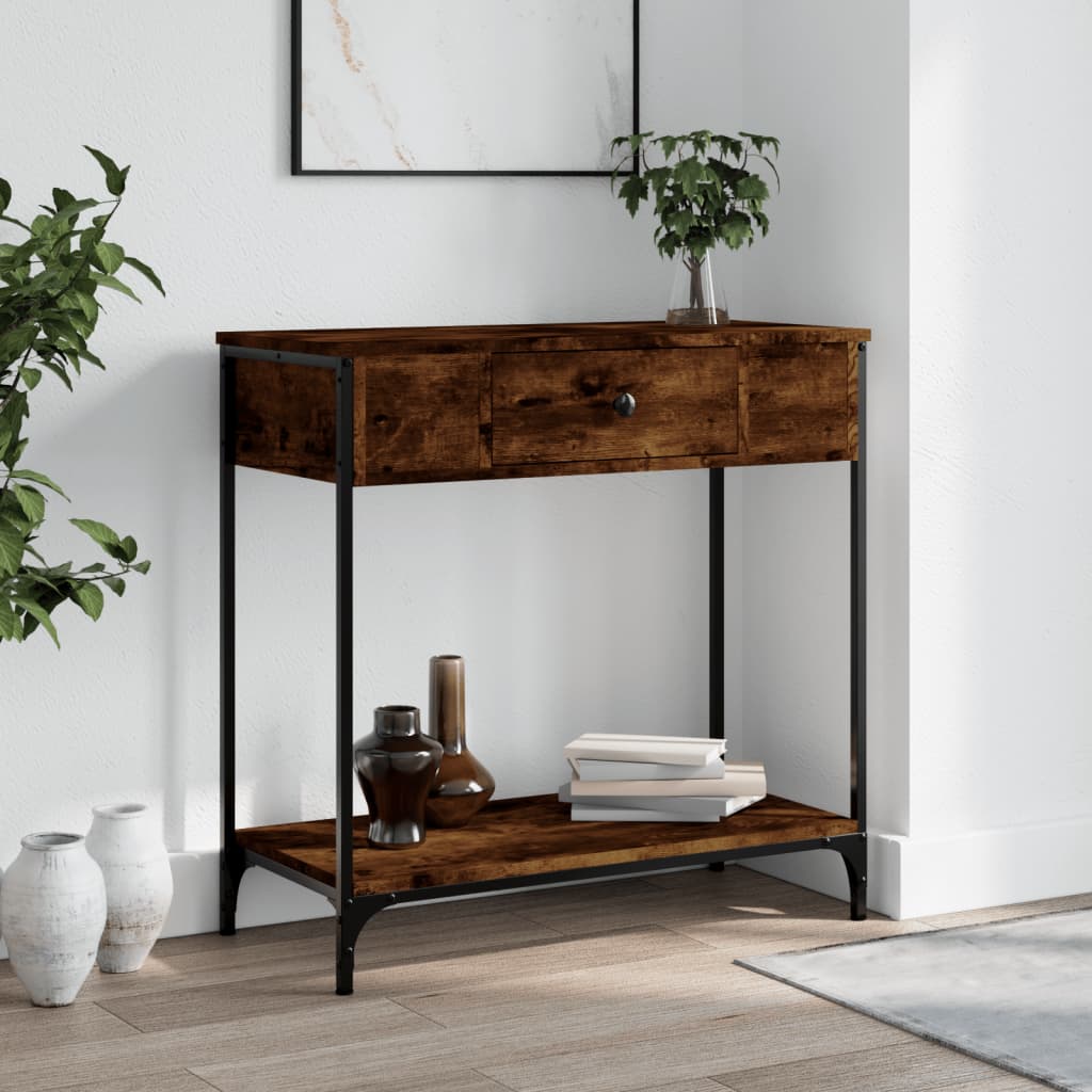 Konsolbord røget eg 75x34,5x75 cm træmateriale