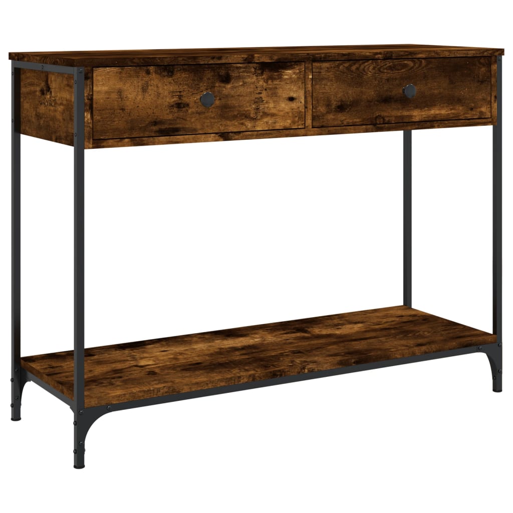 Konsolbord røget eg 100x34,5x75 cm træmateriale