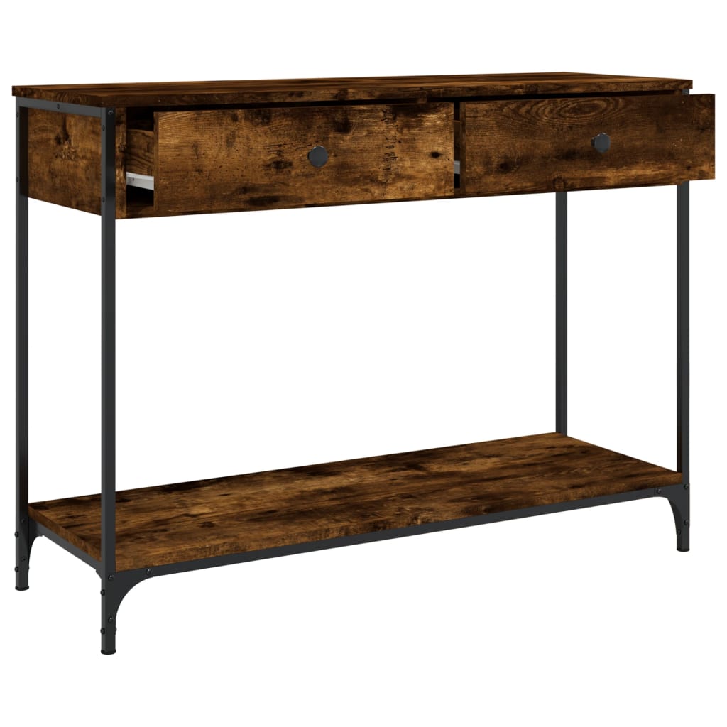 Konsolbord røget eg 100x34,5x75 cm træmateriale