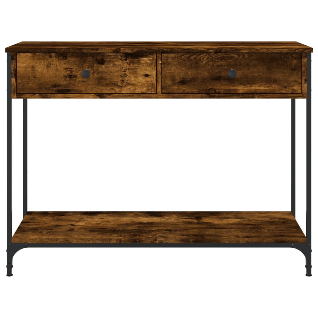 Konsolbord røget eg 100x34,5x75 cm træmateriale