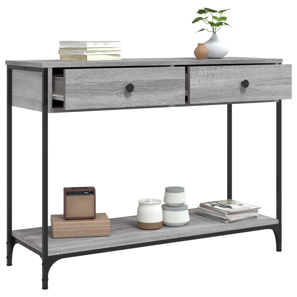 Konsolbord Grå Sonoma 100x34,5x75 cm Træmateriale