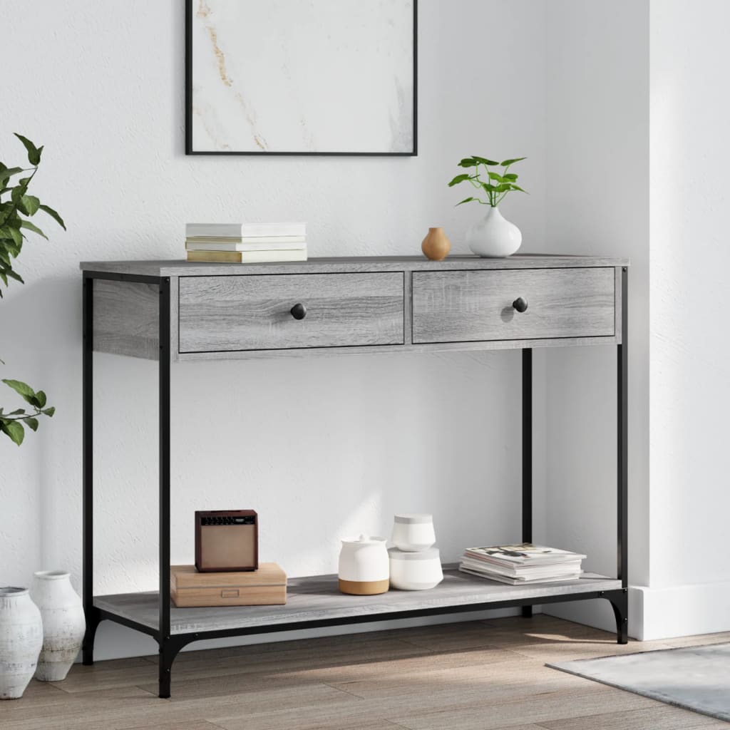 Konsolbord Grå Sonoma 100x34,5x75 cm Træmateriale