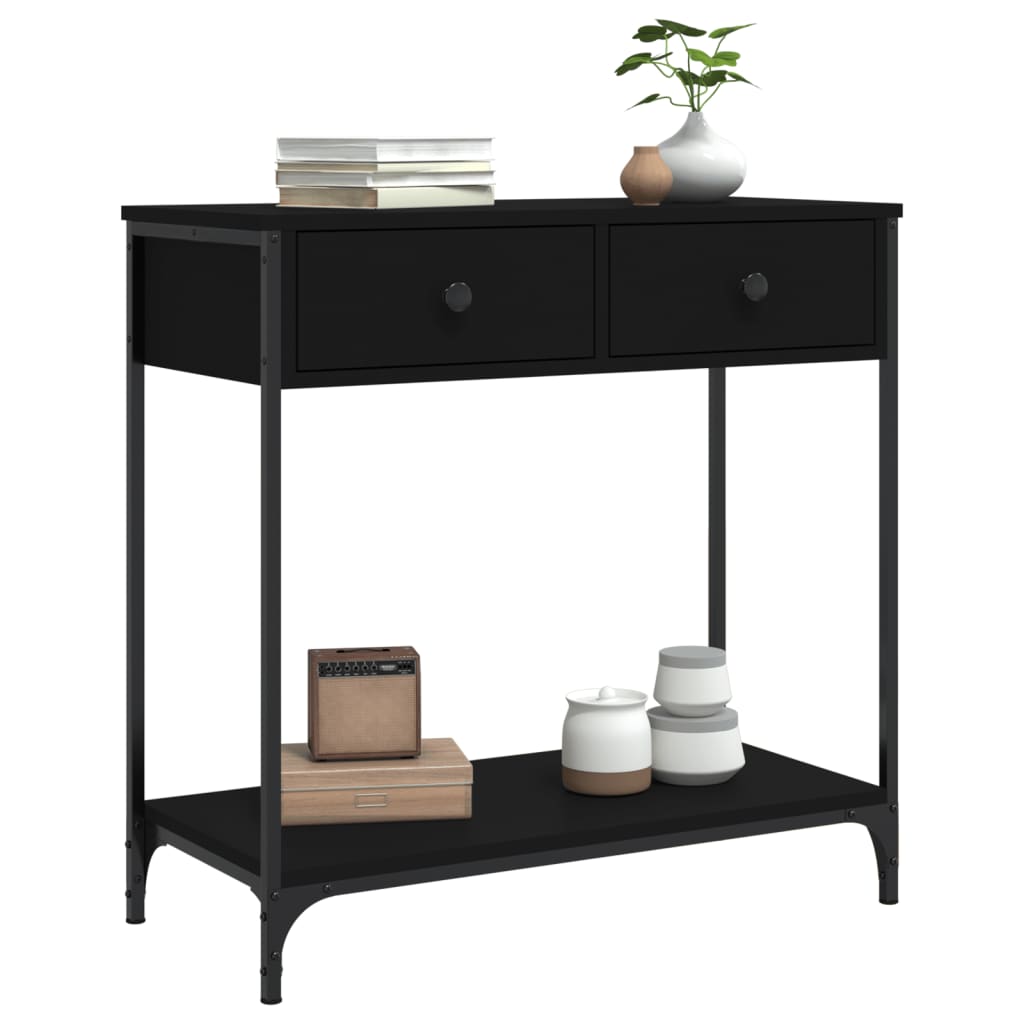 Konsolbord Sort 75x34,5x75 cm Træmateriale