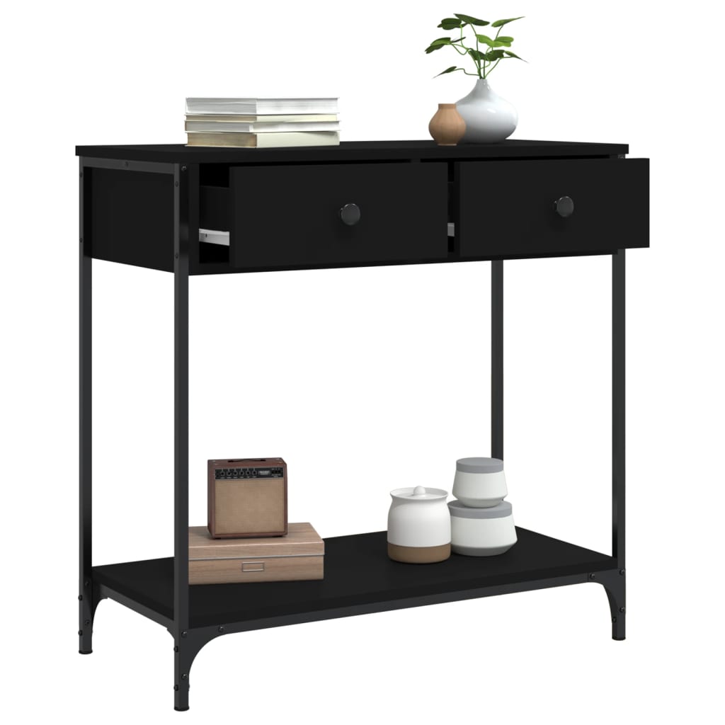 Konsolbord Sort 75x34,5x75 cm Træmateriale