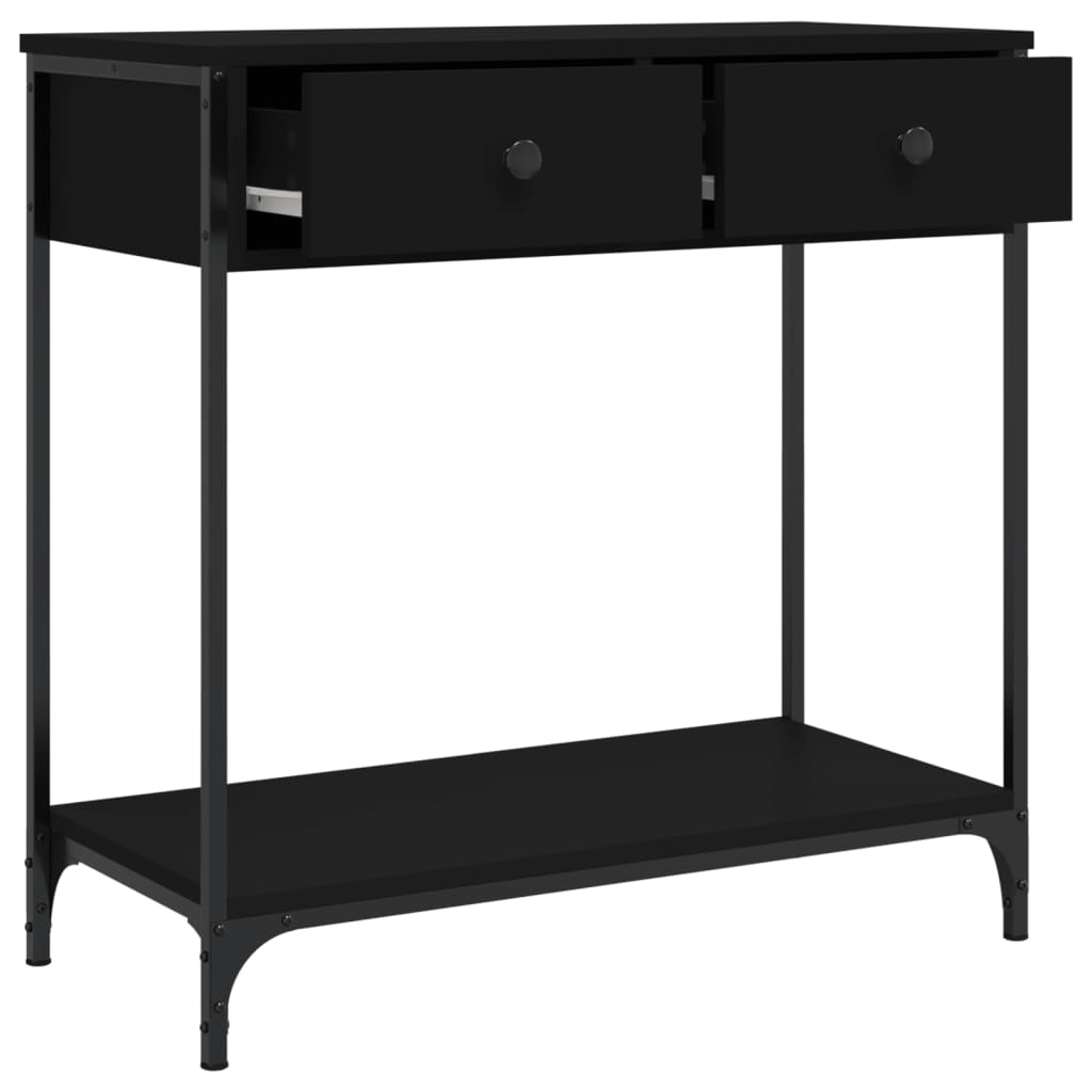 Konsolbord Sort 75x34,5x75 cm Træmateriale