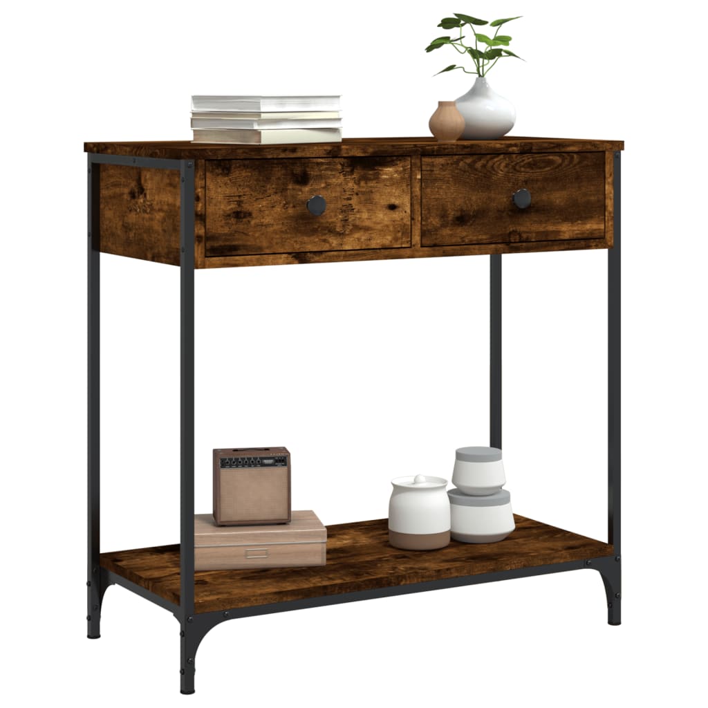 Konsolbord røget eg 75x34,5x75 cm træmateriale