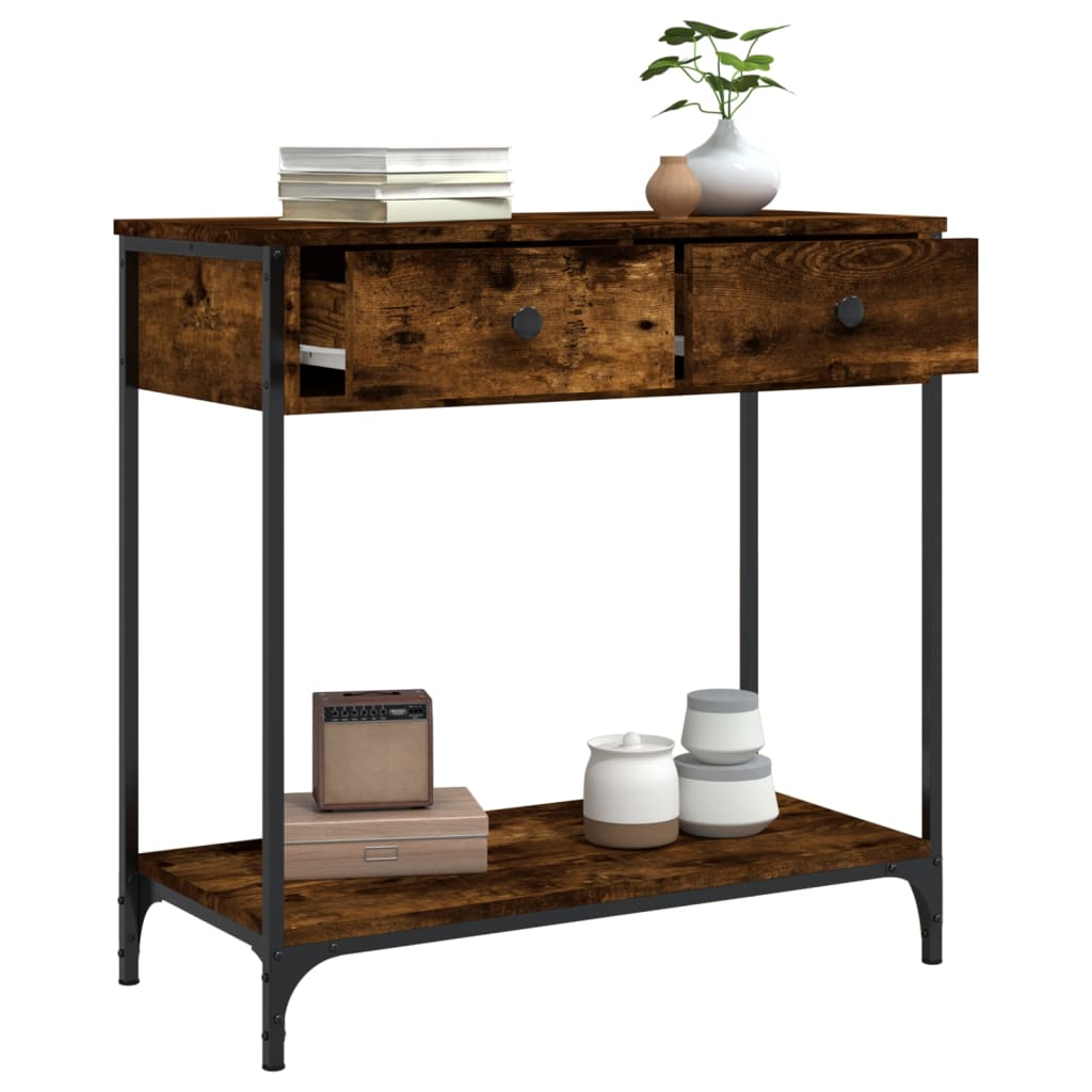 Konsolbord røget eg 75x34,5x75 cm træmateriale