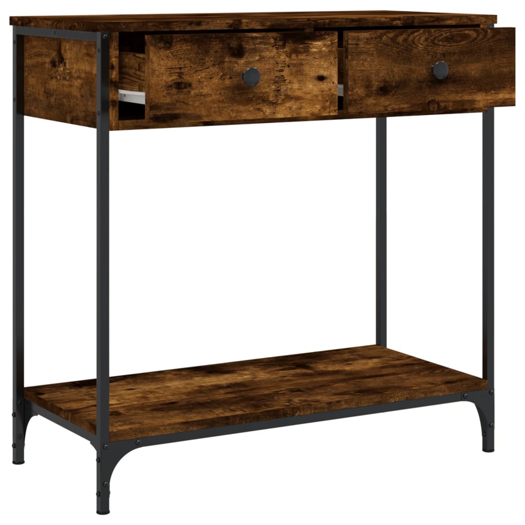 Konsolbord røget eg 75x34,5x75 cm træmateriale