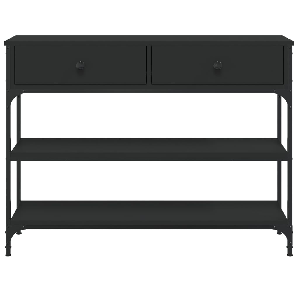 Konsolbord Sort 100x25x75 cm Træmateriale