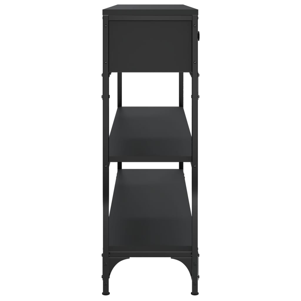 Konsolbord Sort 100x25x75 cm Træmateriale