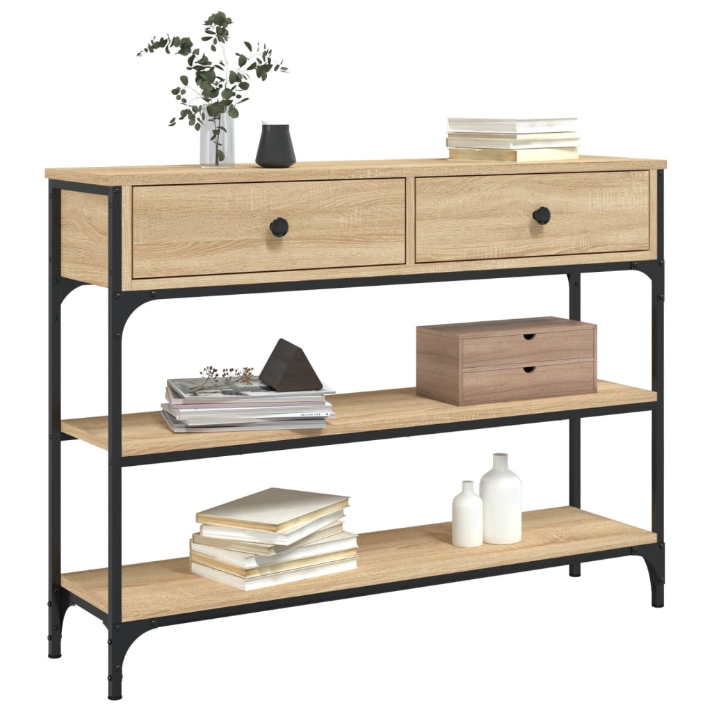 Konsolbord Sonoma eg 100x25x75 cm træmateriale