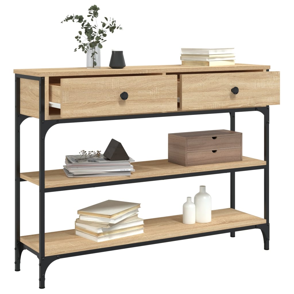 Konsolbord Sonoma eg 100x25x75 cm træmateriale