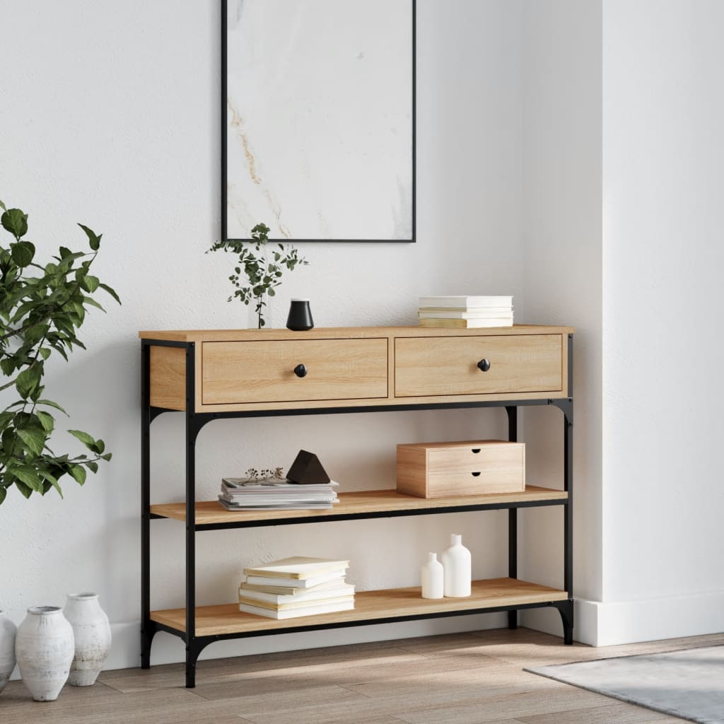 Konsolbord Sonoma eg 100x25x75 cm træmateriale