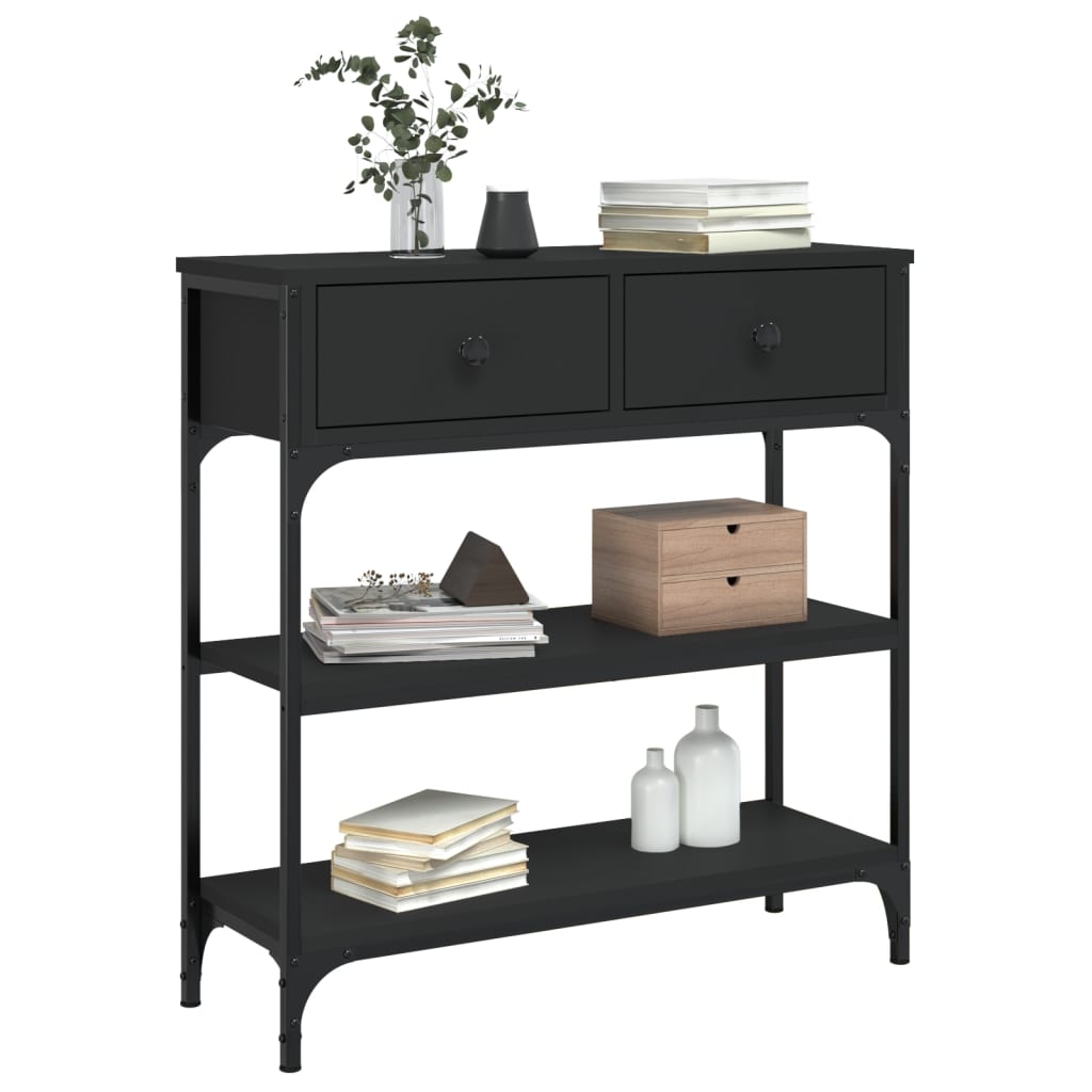 Konsolbord Sort 72,5x25x75 cm Træmateriale