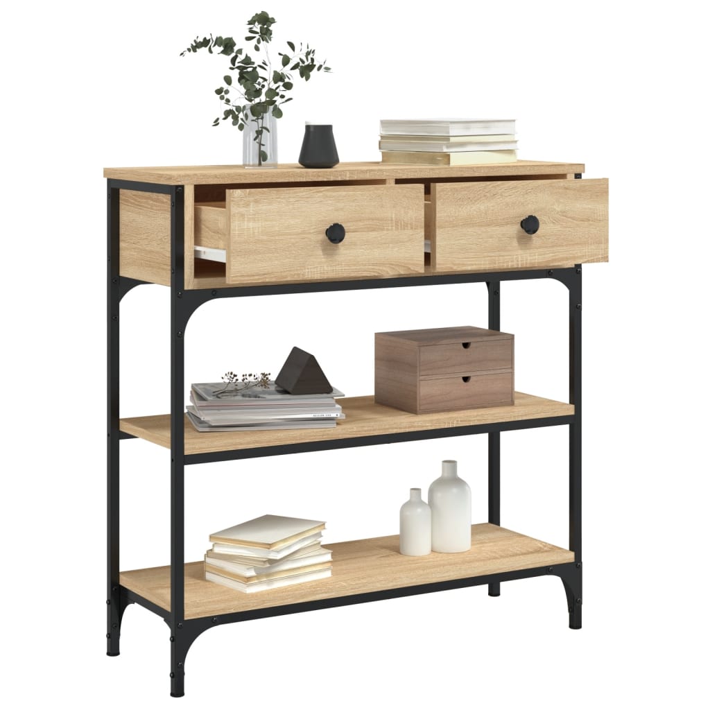 Konsolbord Sonoma eg 72,5x25x75 cm træmateriale
