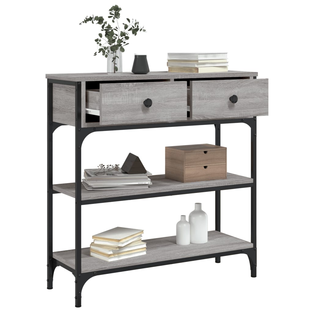 Konsolbord Grå Sonoma 72,5x25x75 cm Træmateriale
