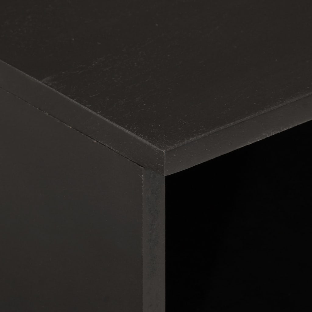 Sengeborde 2 stk Sort 40x33x46 cm massivt mangotræ