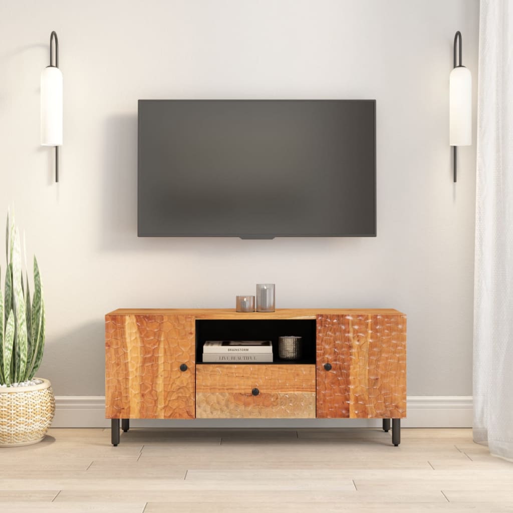 Tv-møbel 105x33x46 cm massivt akacietræ