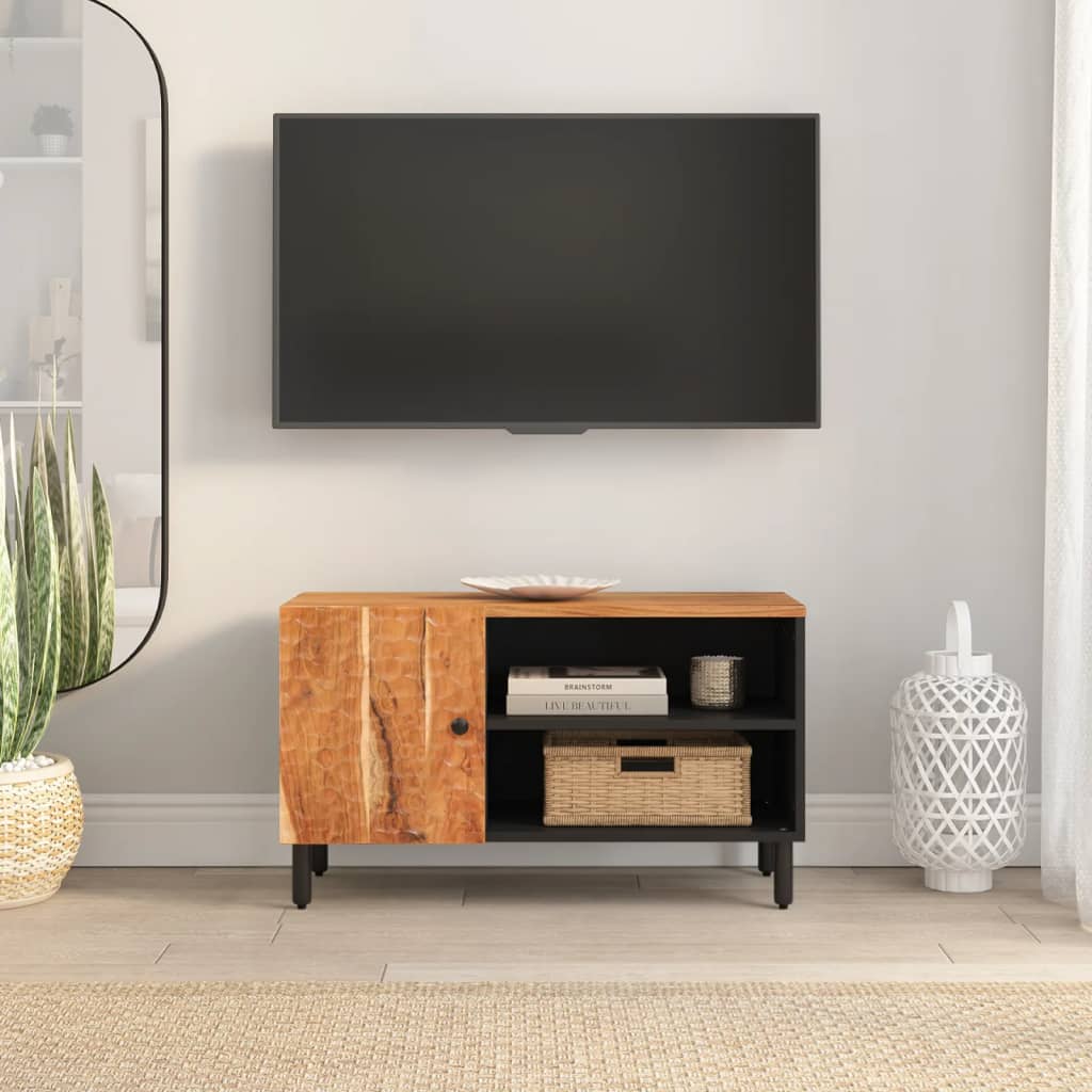 Tv-møbel 80x33x46 cm massivt akacietræ