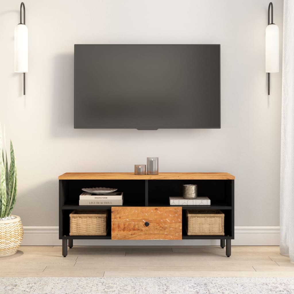 TV-møbel 100x33x46 cm massivt akacietræ