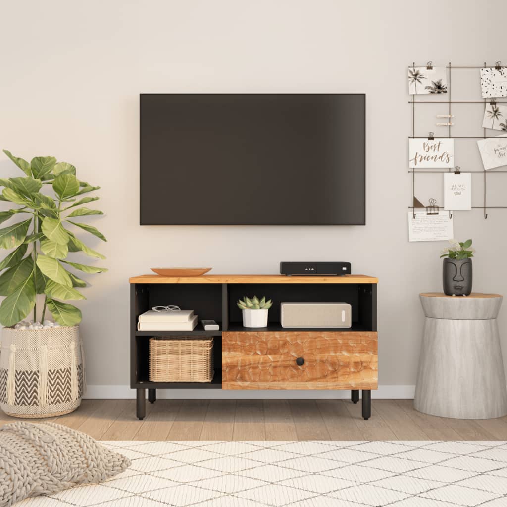 Tv-møbel 80x33x46 cm massivt akacietræ