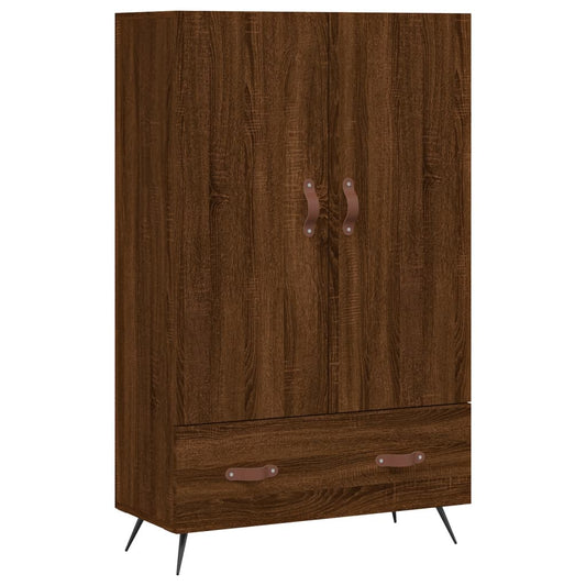 Highboard Braun Eichen-Optik 69,5x31x115 cm Holzwerkstoff