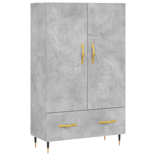 Highboard Betongrau 69,5x31x115 cm Holzwerkstoff