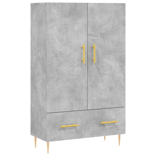 Highboard Betongrau 69,5x31x115 cm Holzwerkstoff