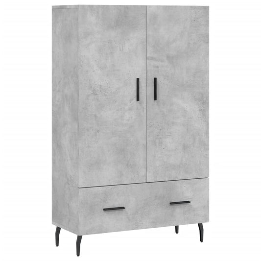 Highboard Betongrau 69,5x31x115 cm Holzwerkstoff
