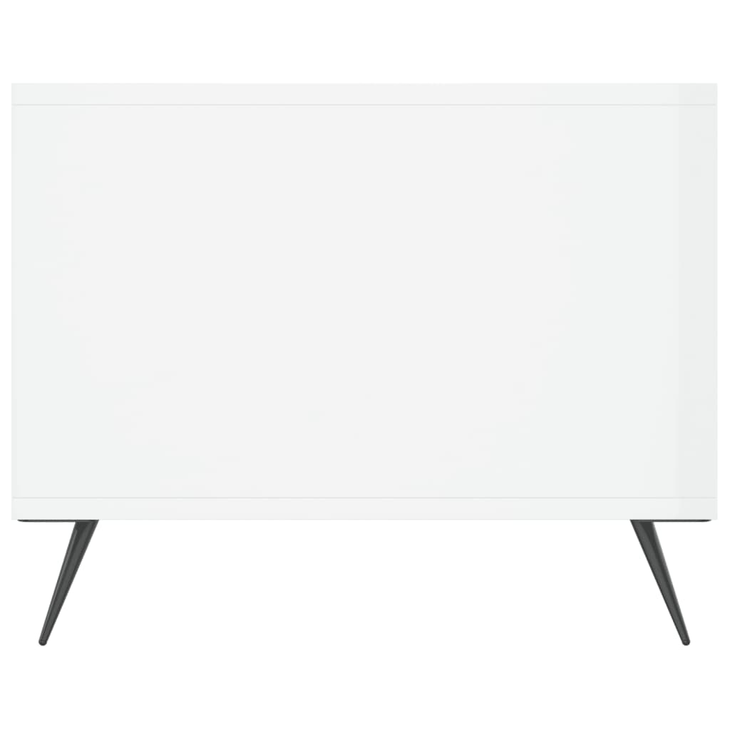 Sofabord højglans hvid 102x50x40 cm træmateriale