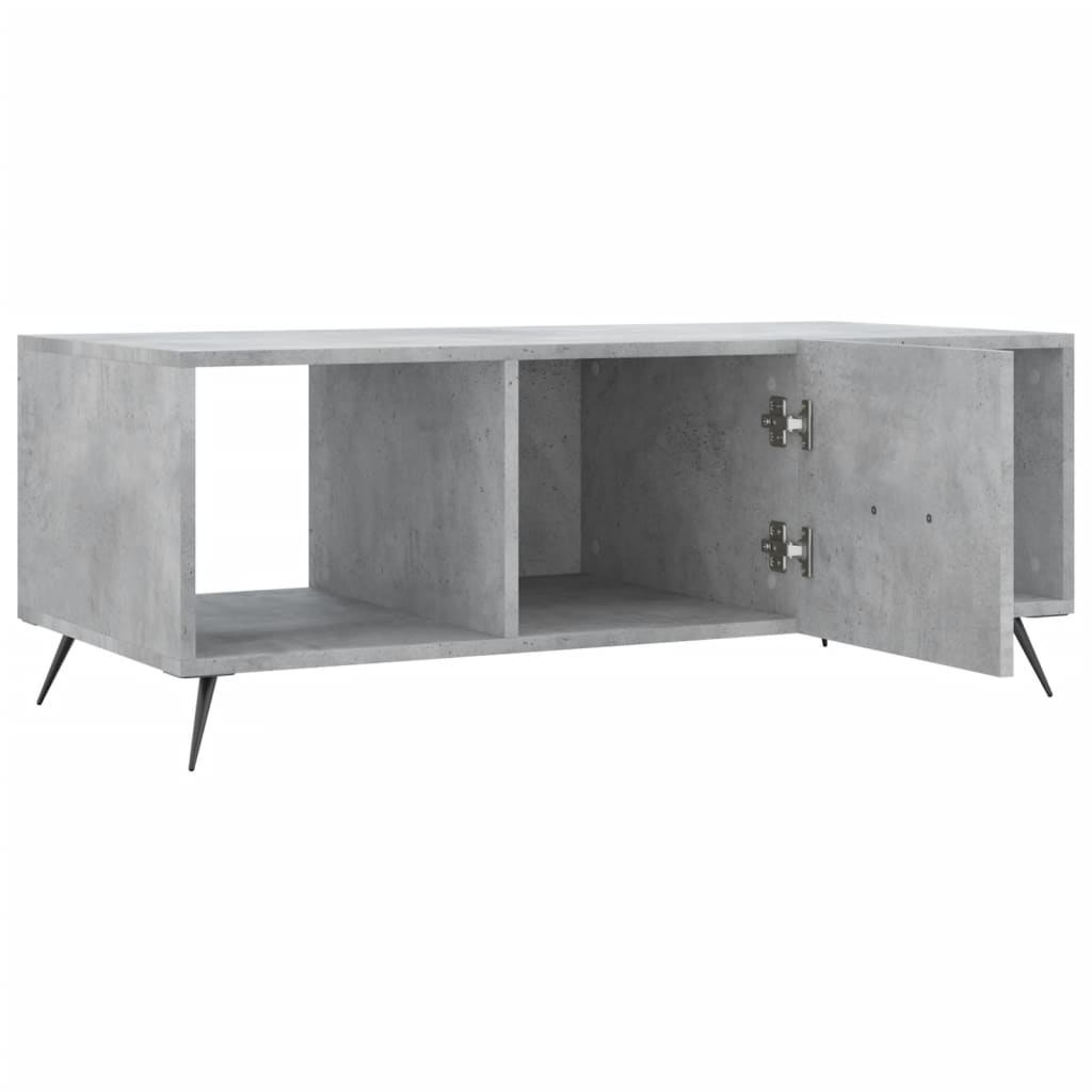 Sofabord betongrå 102x50x40 cm træmateriale